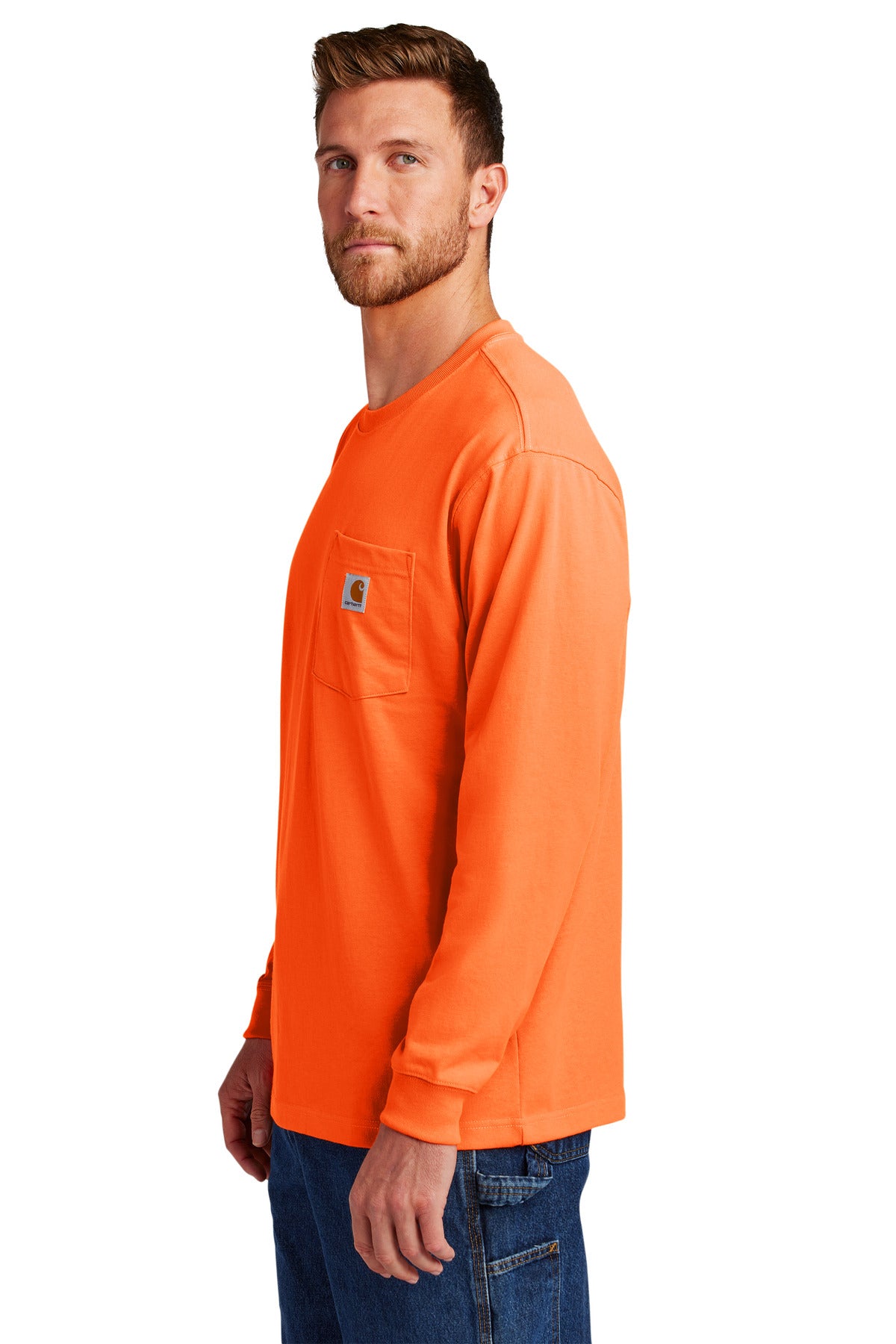 BriteOrng Carhartt Workwear Pocket Long Sleeve T-Shirt. CTK126
