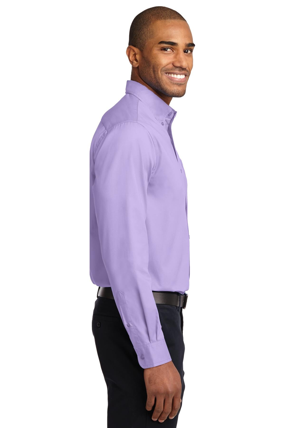 Brt Lavender Port Authority Extended Size Long Sleeve Easy Care Shirt S608ES