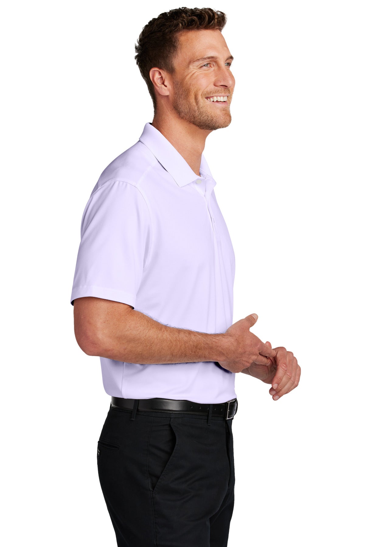 BrtLvndr Port Authority City Stretch Flat Knit Polo K683