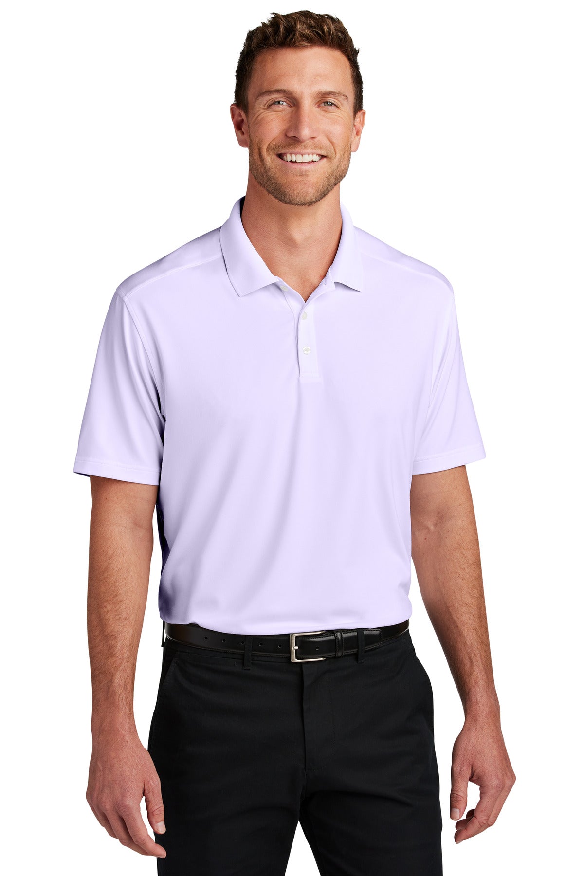 BrtLvndr Port Authority City Stretch Flat Knit Polo K683