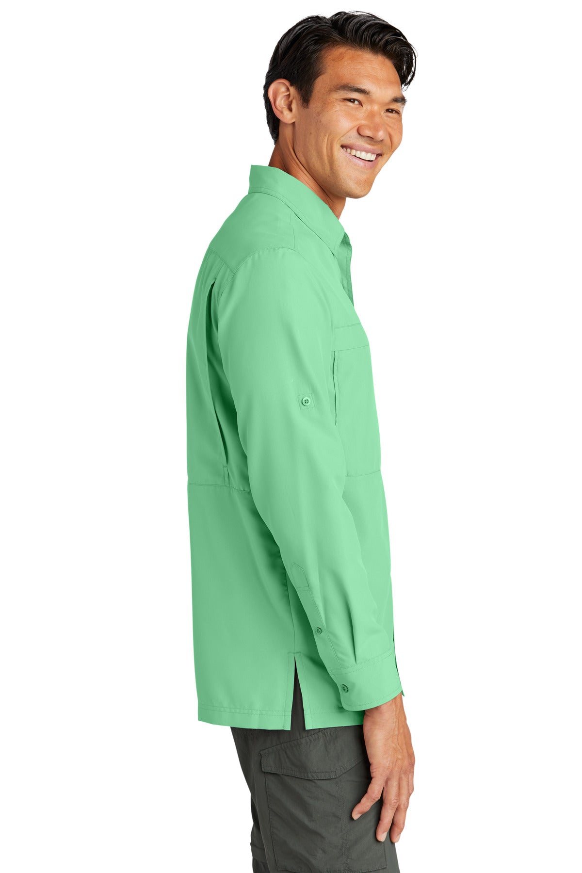 BrtSeafoam Port Authority Long Sleeve UV Daybreak Shirt W960