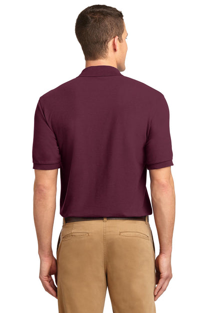 Burgundy Port Authority Tall Silk Touch Polo. TLK500