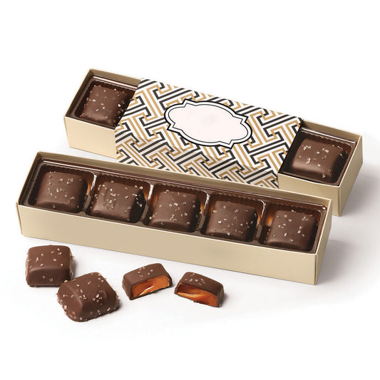 Chocolate Sea Salt Caramels Flight with Zigzag Wrap