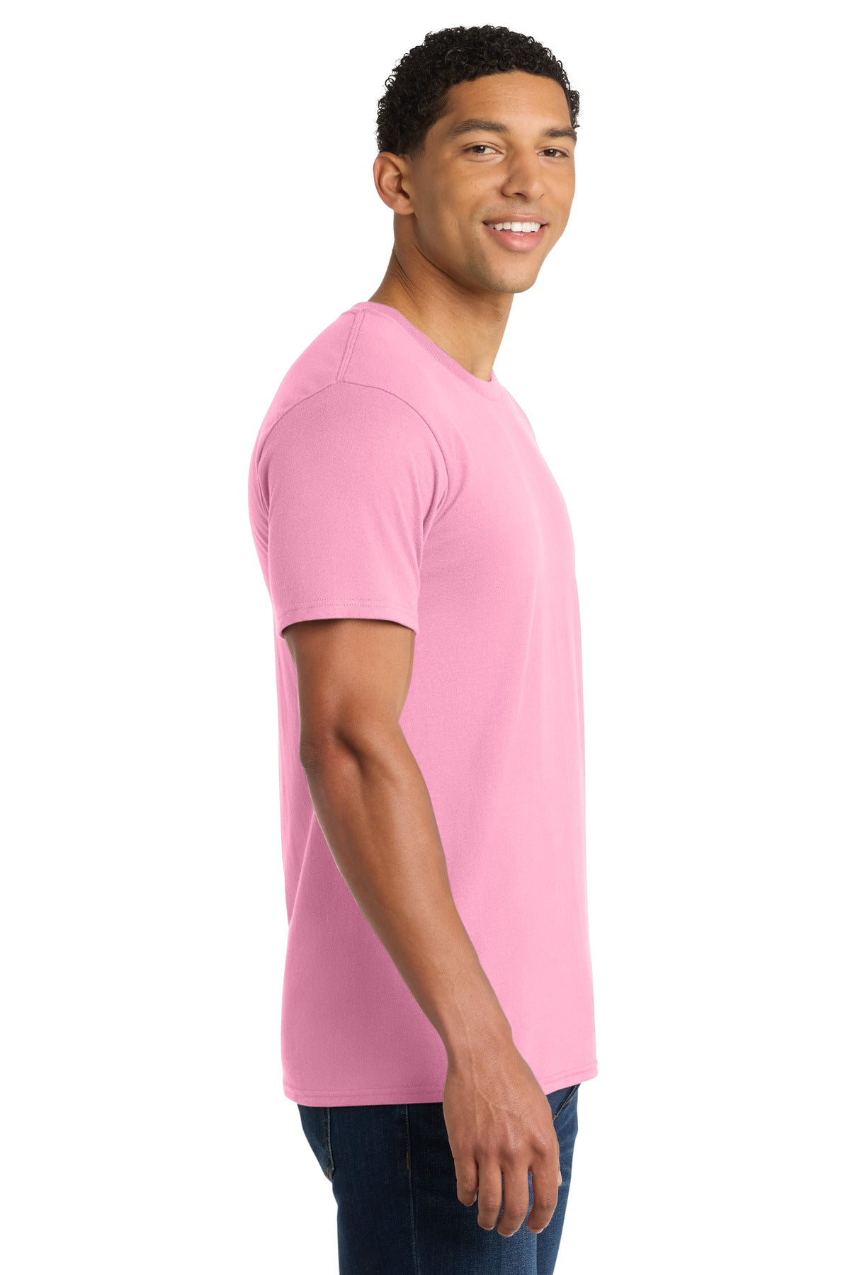 Candy Pink Port & Company - Ring Spun Cotton Tee. PC150