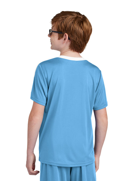 CarBl/Wht Sport-Tek Youth Competitor United Crew YST100