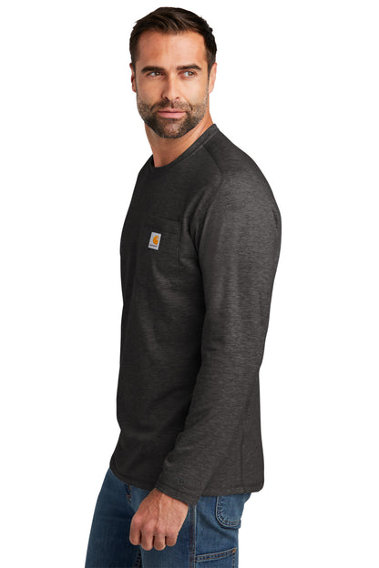 CarbonHthr Carhartt Force Long Sleeve Pocket T-Shirt CT106656