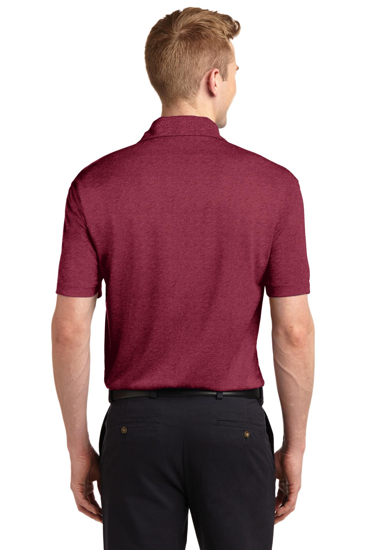 Cardinal Hthr Sport-Tek Heather Contender Polo. ST660
