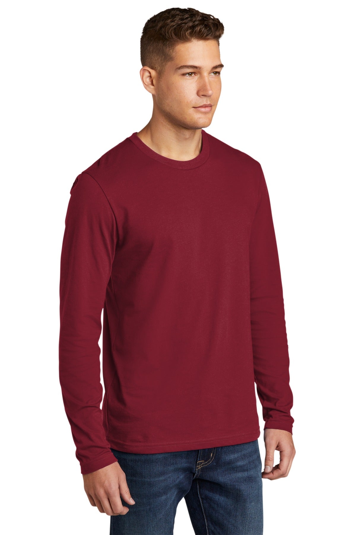 Cardinal Next Level Apparel Cotton Long Sleeve Tee. NL3601