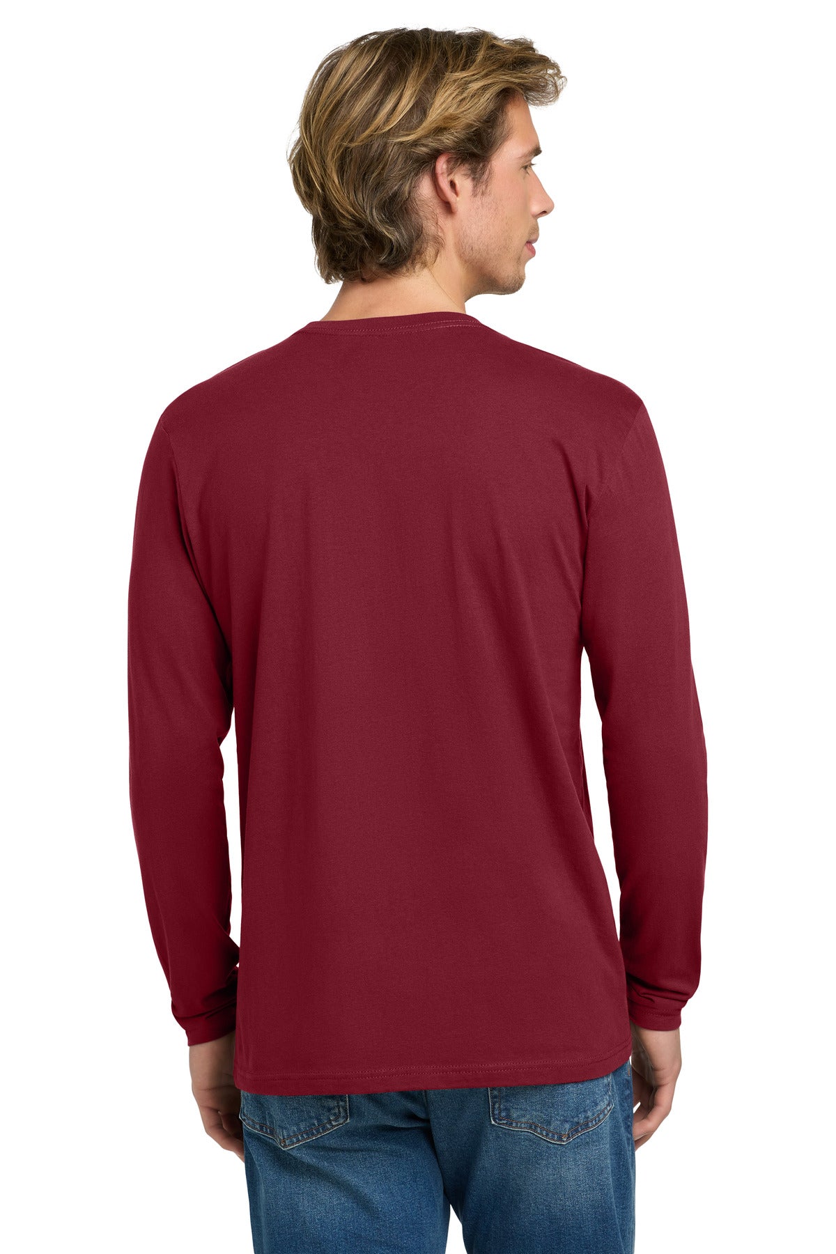Cardinal Next Level Apparel Cotton Long Sleeve Tee. NL3601