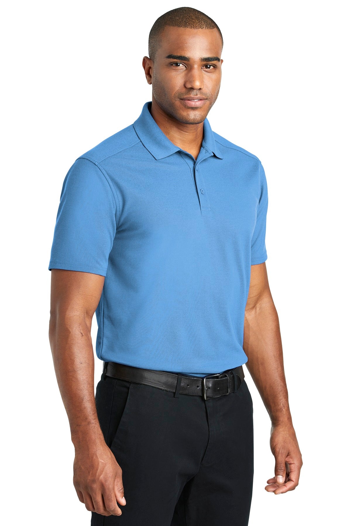 Carolina Blue Port Authority EZPerformance Pique Polo. K600