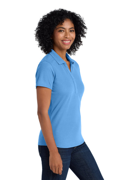 Carolina Blue Port Authority Women's EZPerformance Pique Polo. LK600