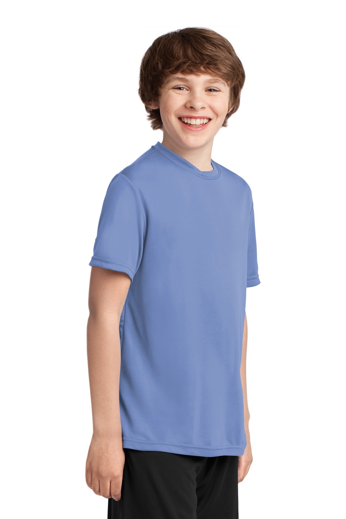 Carolina Blue Port & Company Youth Performance Tee. PC380Y