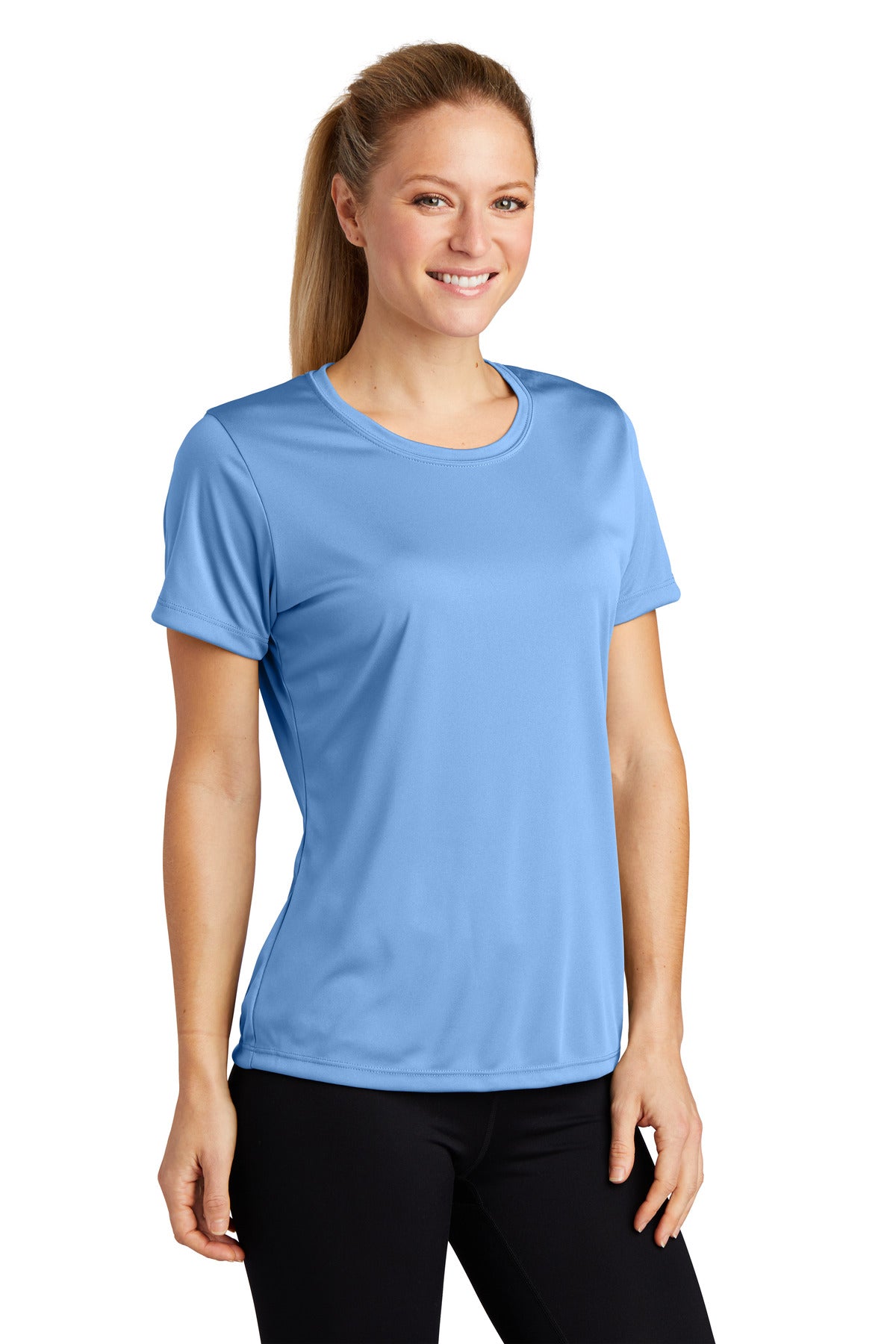 Carolina Blue Sport-Tek Women's PosiCharge Competitor Tee. LST350