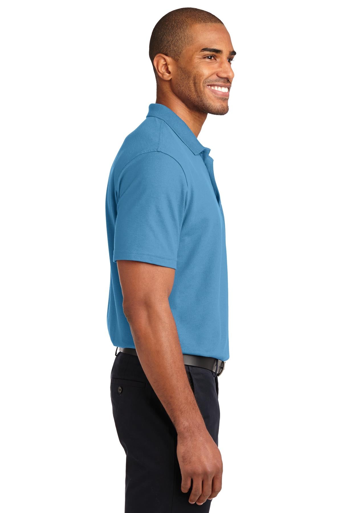 Celadon Blue Port Authority Stain-Release Polo. K510