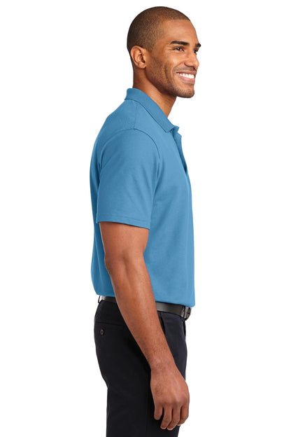 Celadon Blue Port Authority Stain-Release Polo. K510