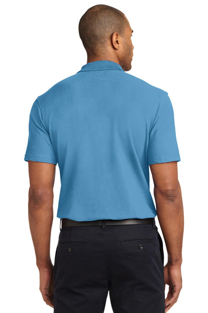 Celadon Blue Port Authority Stain-Release Polo. K510