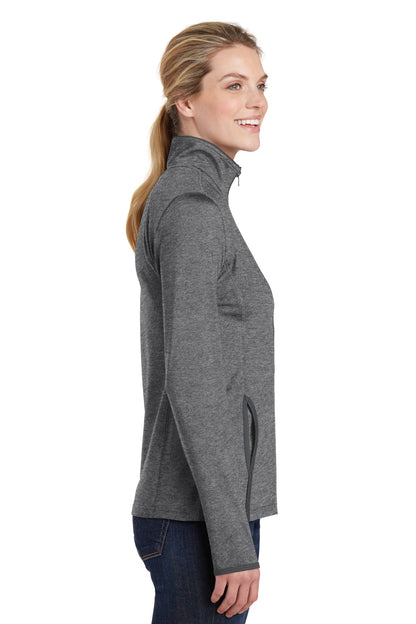 CGH/Char Grey Sport-Tek Women's Sport-Wick Stretch Contrast Full-Zip Jacket. LST853