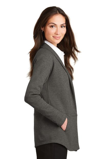 Char He/MH Gry Port Authority Women's Interlock Cardigan. L807