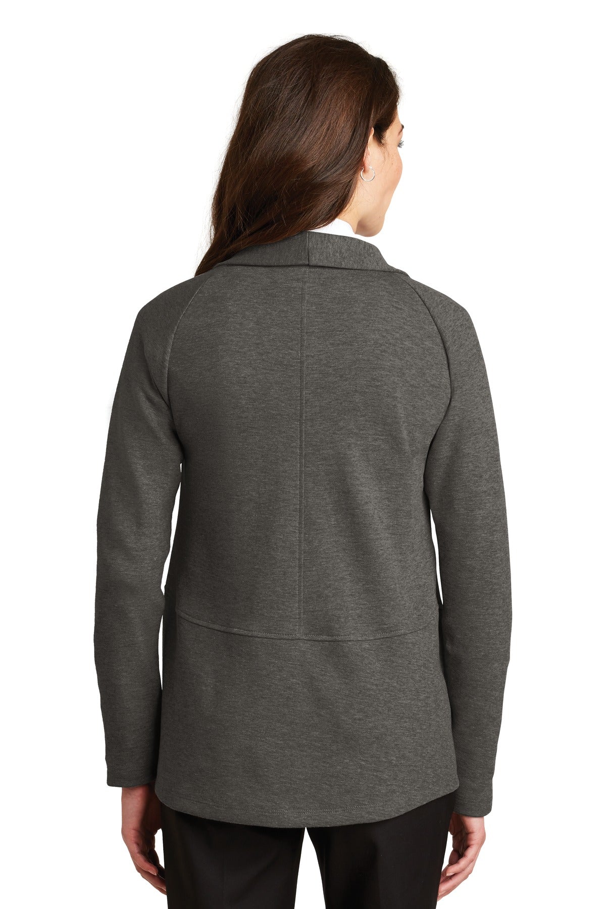 Char He/MH Gry Port Authority Women's Interlock Cardigan. L807