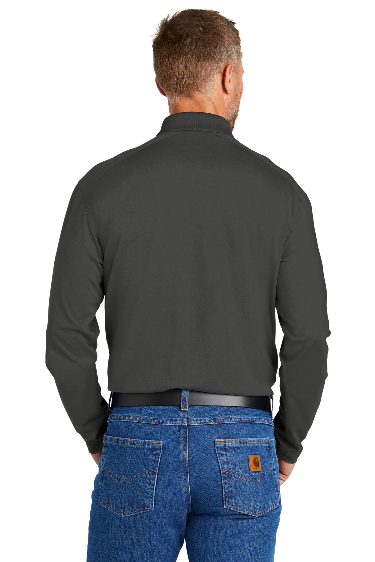 Charcoal CornerStone Select Lightweight Snag-Proof Long Sleeve Polo CS418LS