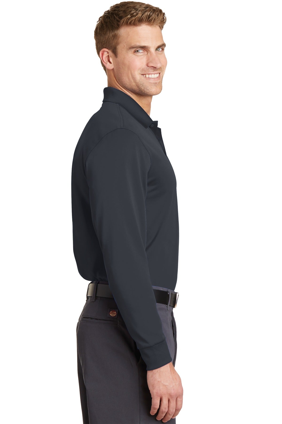 Charcoal CornerStone Select Snag-Proof Long Sleeve Polo. CS412LS