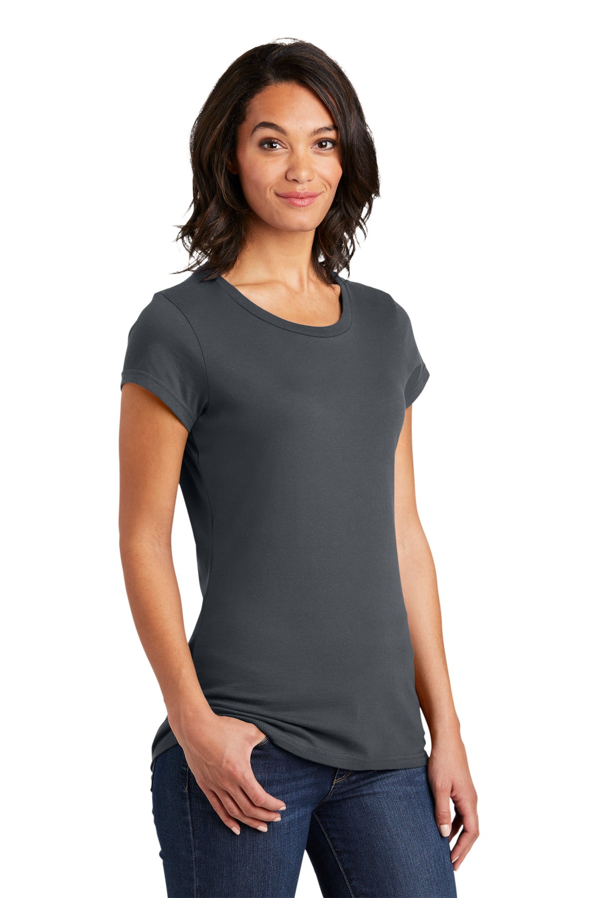 Charcoal District Women's Fitted Very Important Tee . DT6001