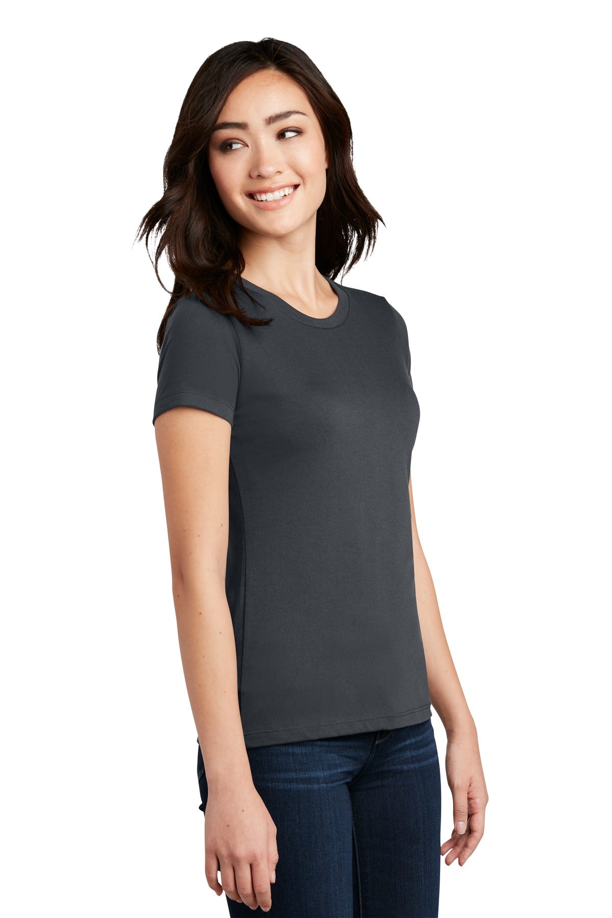 Charcoal District Women's Perfect Blend CVC Tee. DM108L