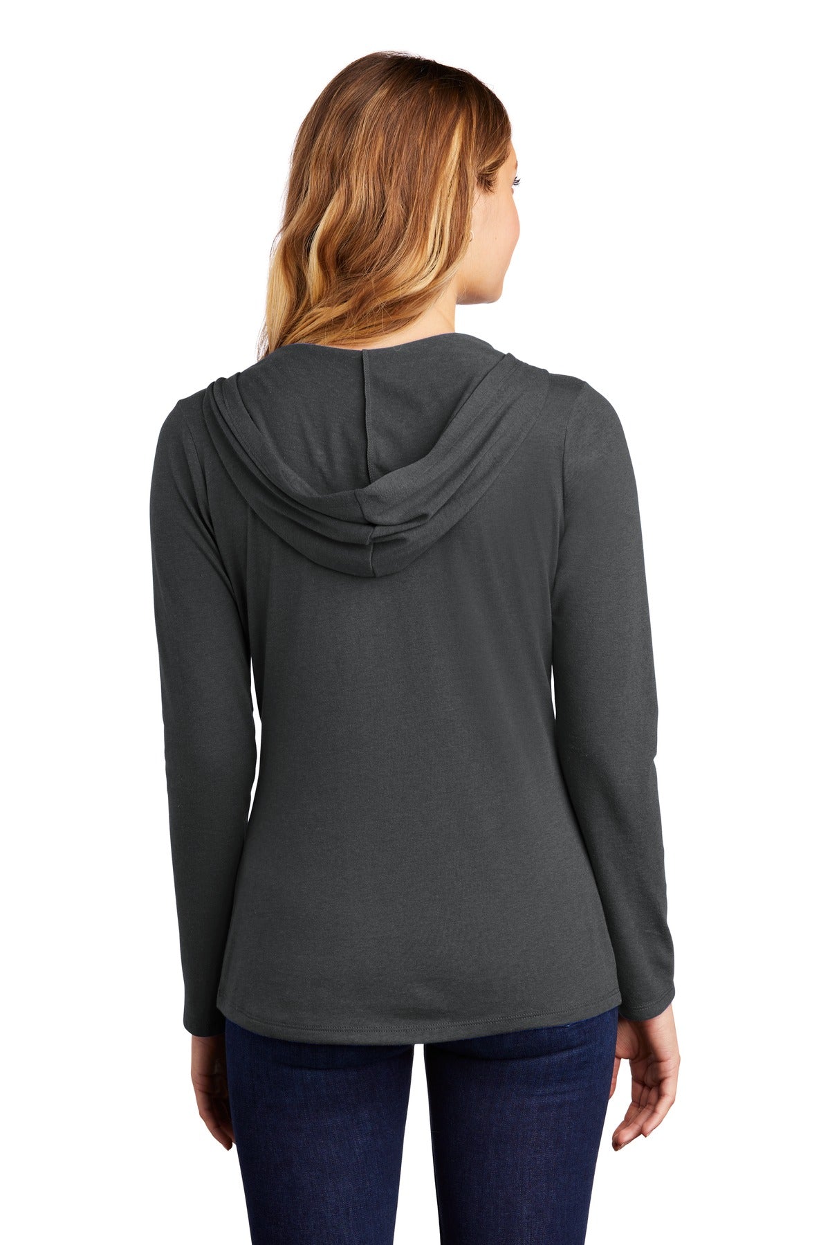 Charcoal District Women's Perfect Tri Long Sleeve Hoodie. DM139L