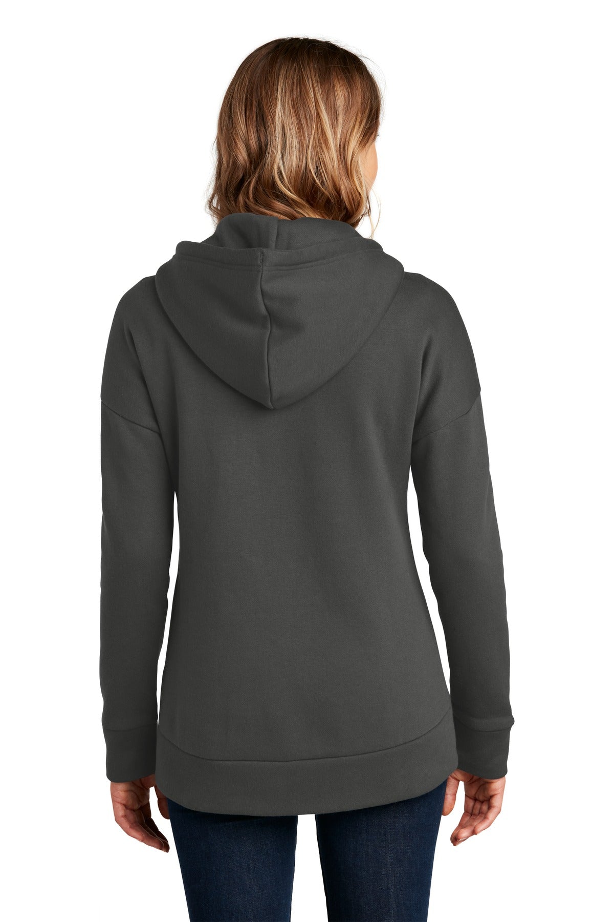 Charcoal District Women's Perfect Weight Fleece Drop Shoulder Full-Zip Hoodie DT1104