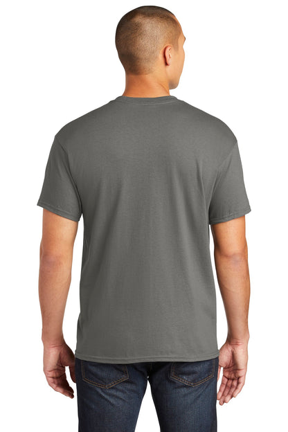 Charcoal Gildan Heavy Cotton 100% Cotton Pocket T-Shirt. 5300