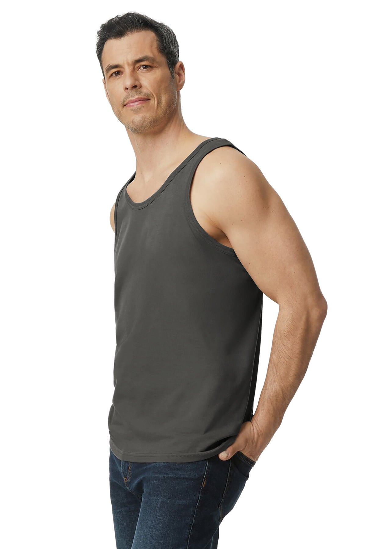 Charcoal Gildan Softstyle Tank Top 64200