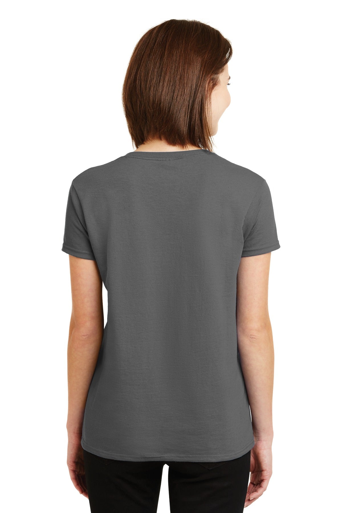 Charcoal Gildan Women's Ultra Cotton 100% US Cotton T-Shirt. 2000L