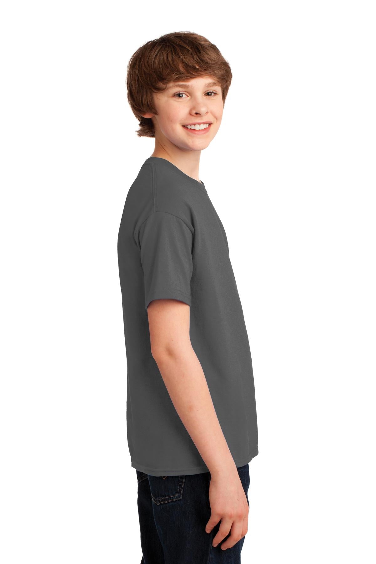 Charcoal Gildan Youth Gildan Performance T-Shirt. 42000B