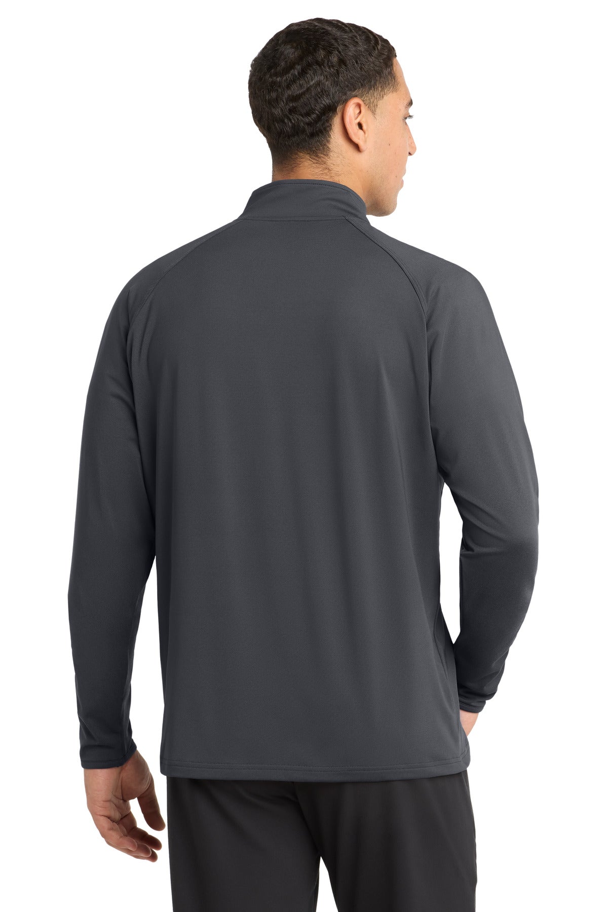 Charcoal Grey Sport-Tek Sport-Wick Stretch 1/4-Zip Pullover. ST850