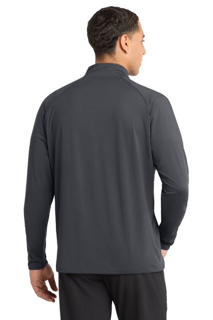 Charcoal Grey Sport-Tek Sport-Wick Stretch 1/4-Zip Pullover. ST850