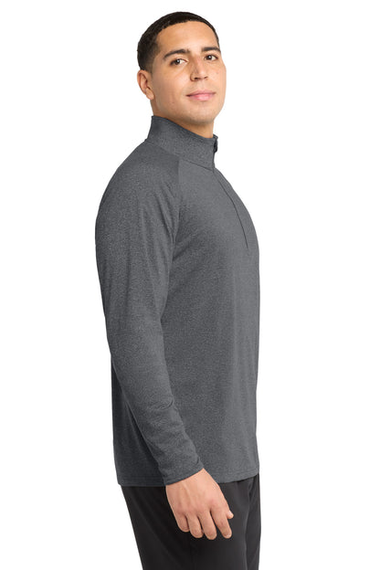 Charcoal Gy He Sport-Tek Sport-Wick Stretch 1/4-Zip Pullover. ST850