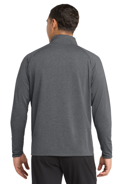Charcoal Gy He Sport-Tek Sport-Wick Stretch 1/4-Zip Pullover. ST850