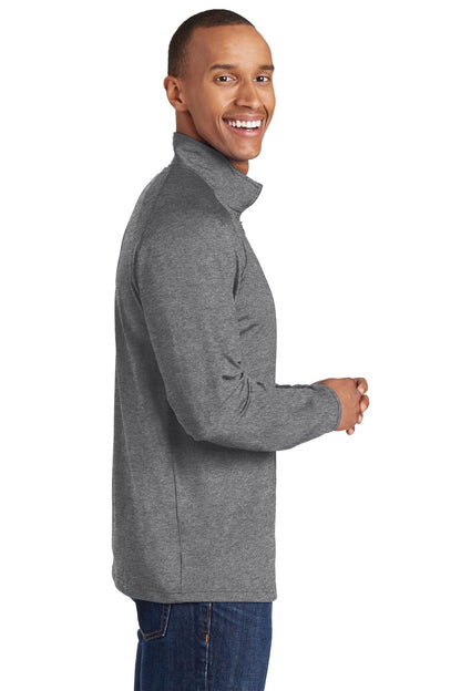 Charcoal Gy He Sport-Tek Tall Sport-Wick Stretch 1/4-Zip Pullover. TST850