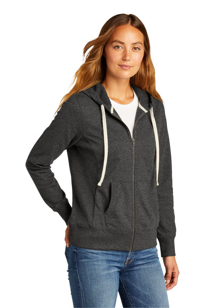 Charcoal Hthr District Women's Re-Fleece Full-Zip Hoodie DT8103