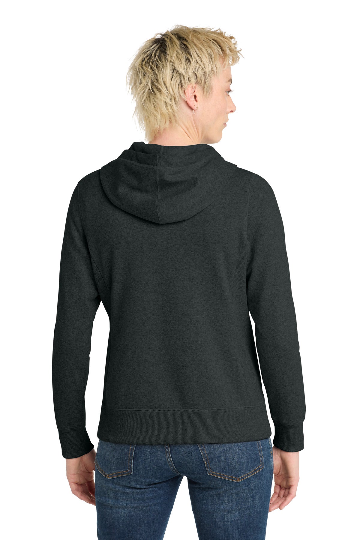 Charcoal Hthr District Women's Re-Fleece Full-Zip Hoodie DT8103