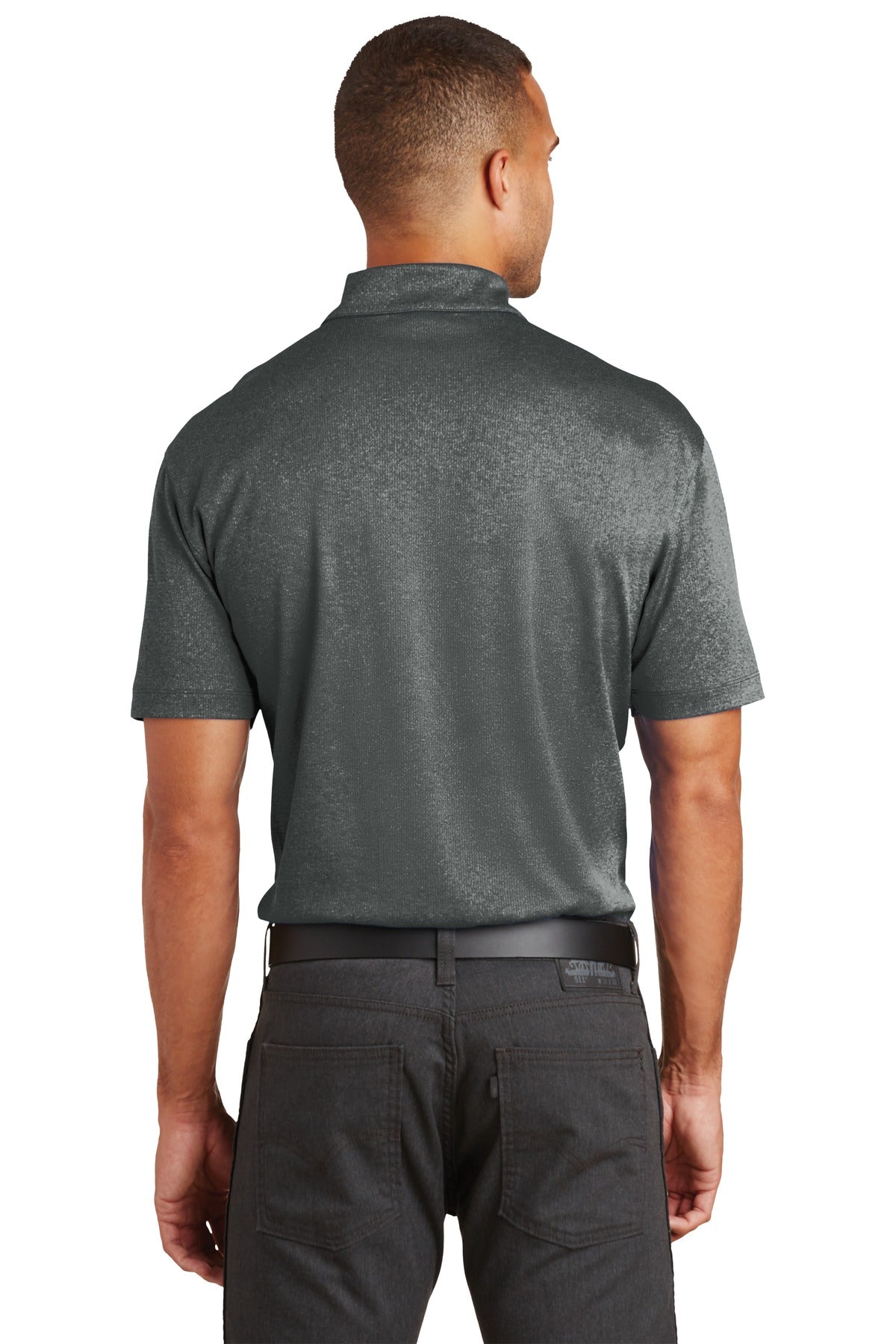 Charcoal Hthr Port Authority Trace Heather Polo. K576