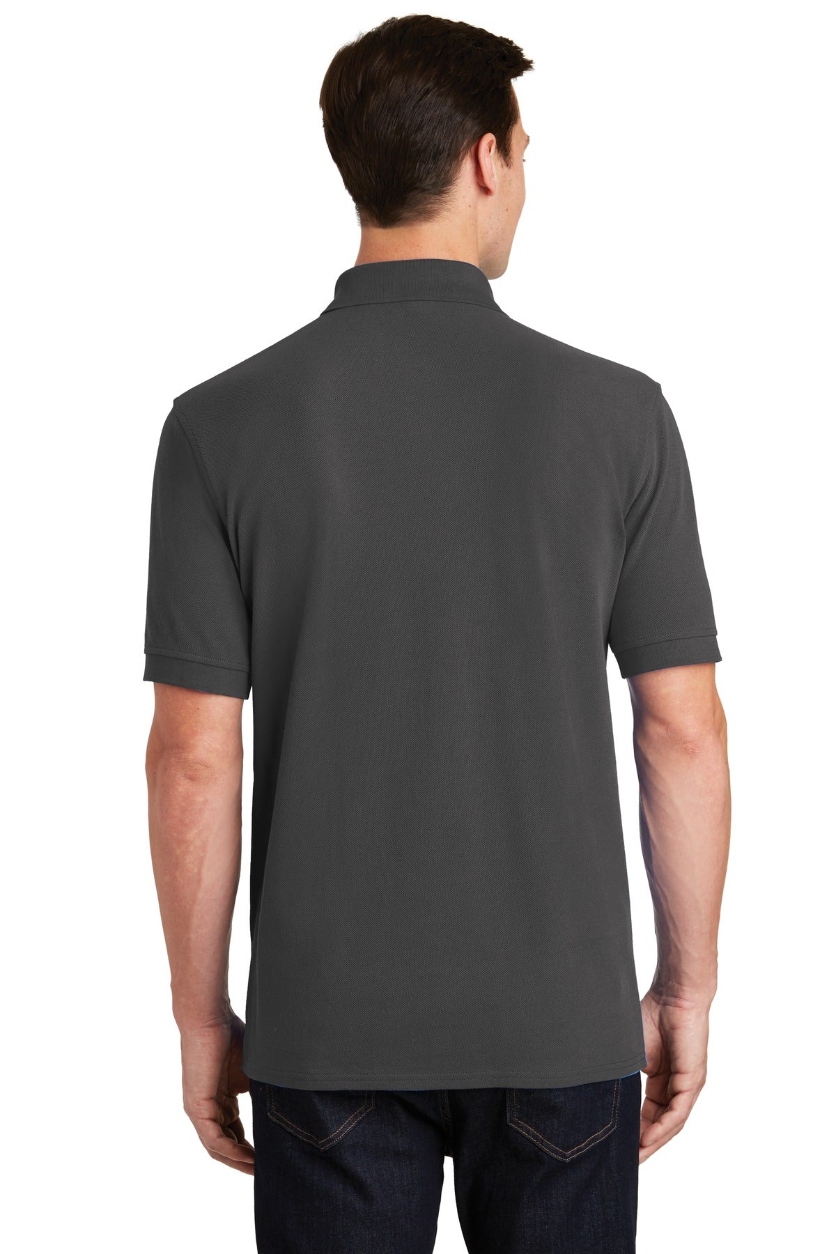 Charcoal Port & Company Combed Ring Spun Pique Polo. KP1500