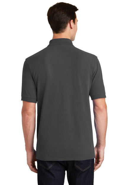 Charcoal Port & Company Combed Ring Spun Pique Polo. KP1500