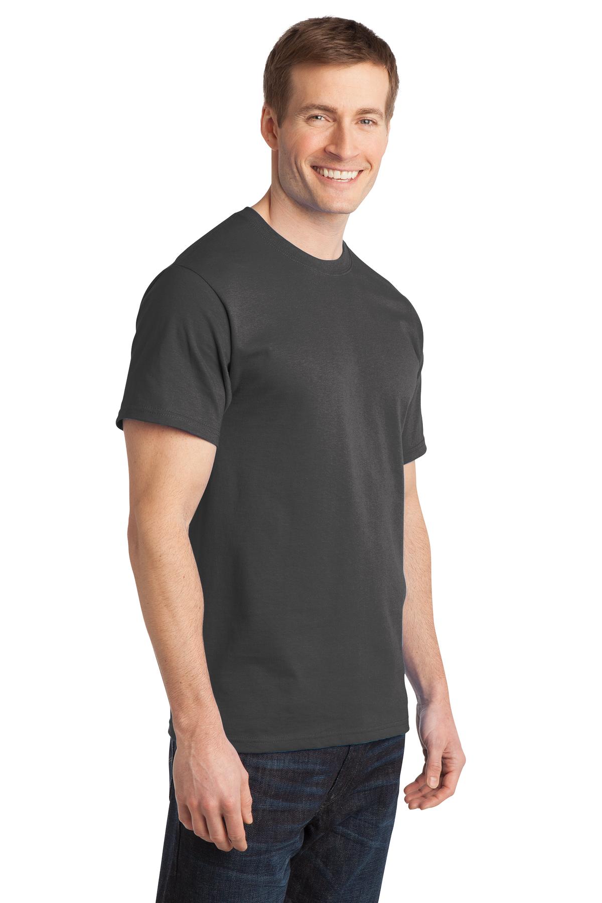 Charcoal Port & Company - Ring Spun Cotton Tee. PC150