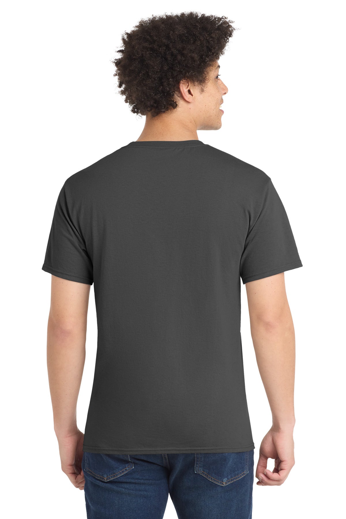 Charcoal Port & Company Tall Core Blend Tee. PC55T
