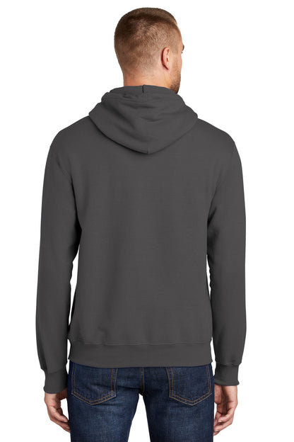 Charcoal Port & Company Tall Essential Fleece Pullover Hooded Sweatshirt. PC90HT