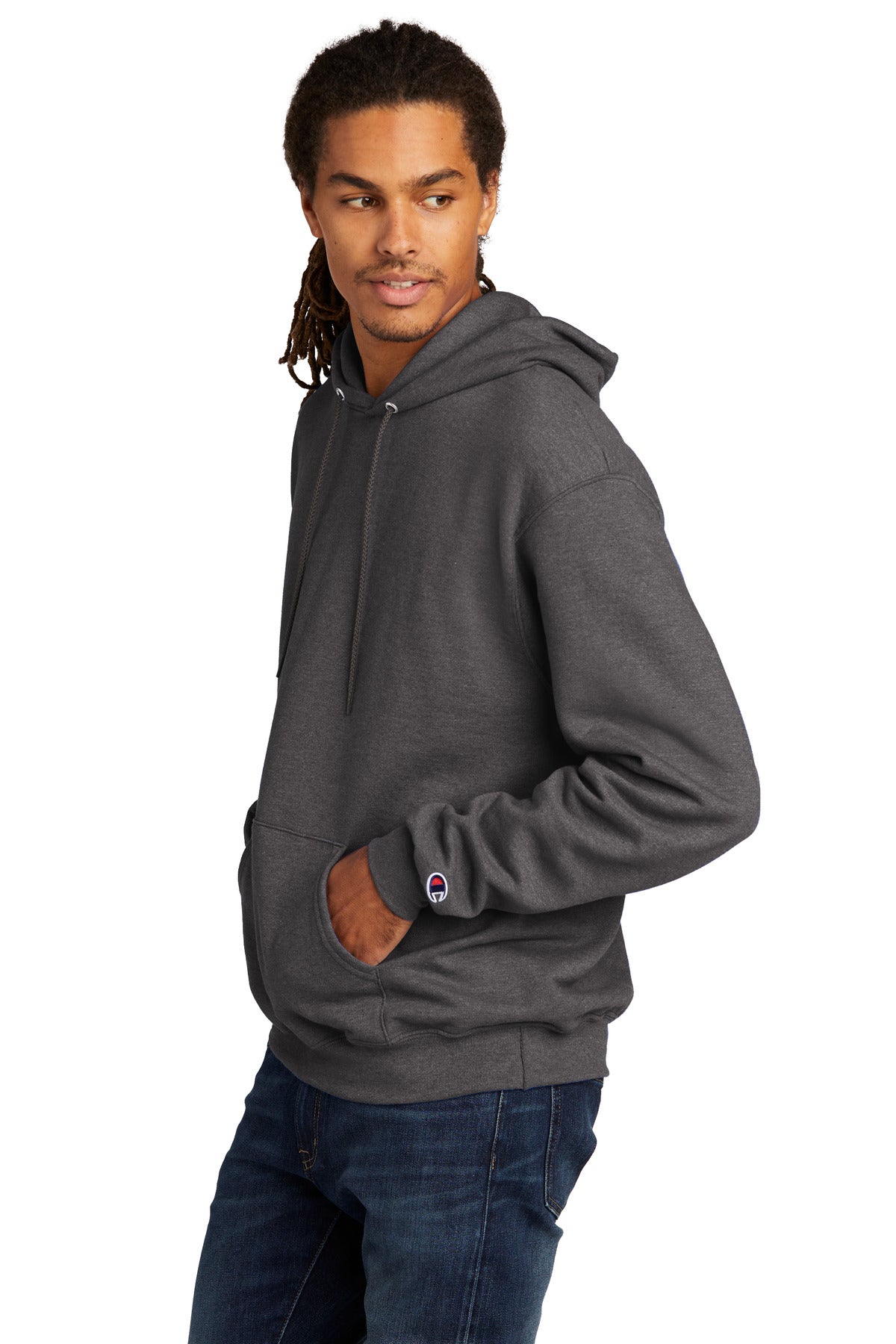 CharcoalHt Champion Powerblend Pullover Hoodie. S700