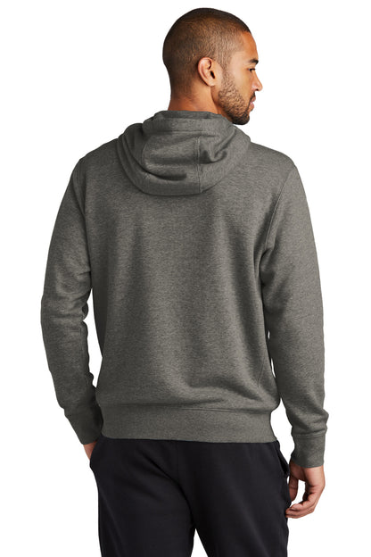 CharcoalHt Nike Club Fleece Sleeve Swoosh Full-Zip Hoodie NKDR1513