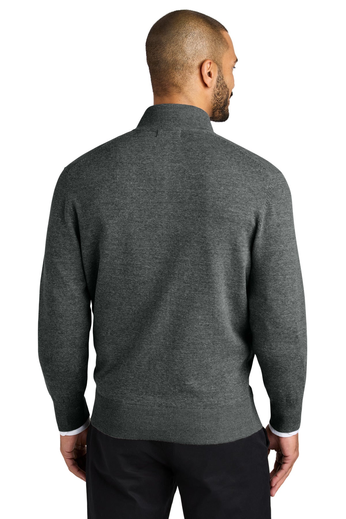 CharcoalHt Port Authority Easy Care Full-Zip Sweater SW2901