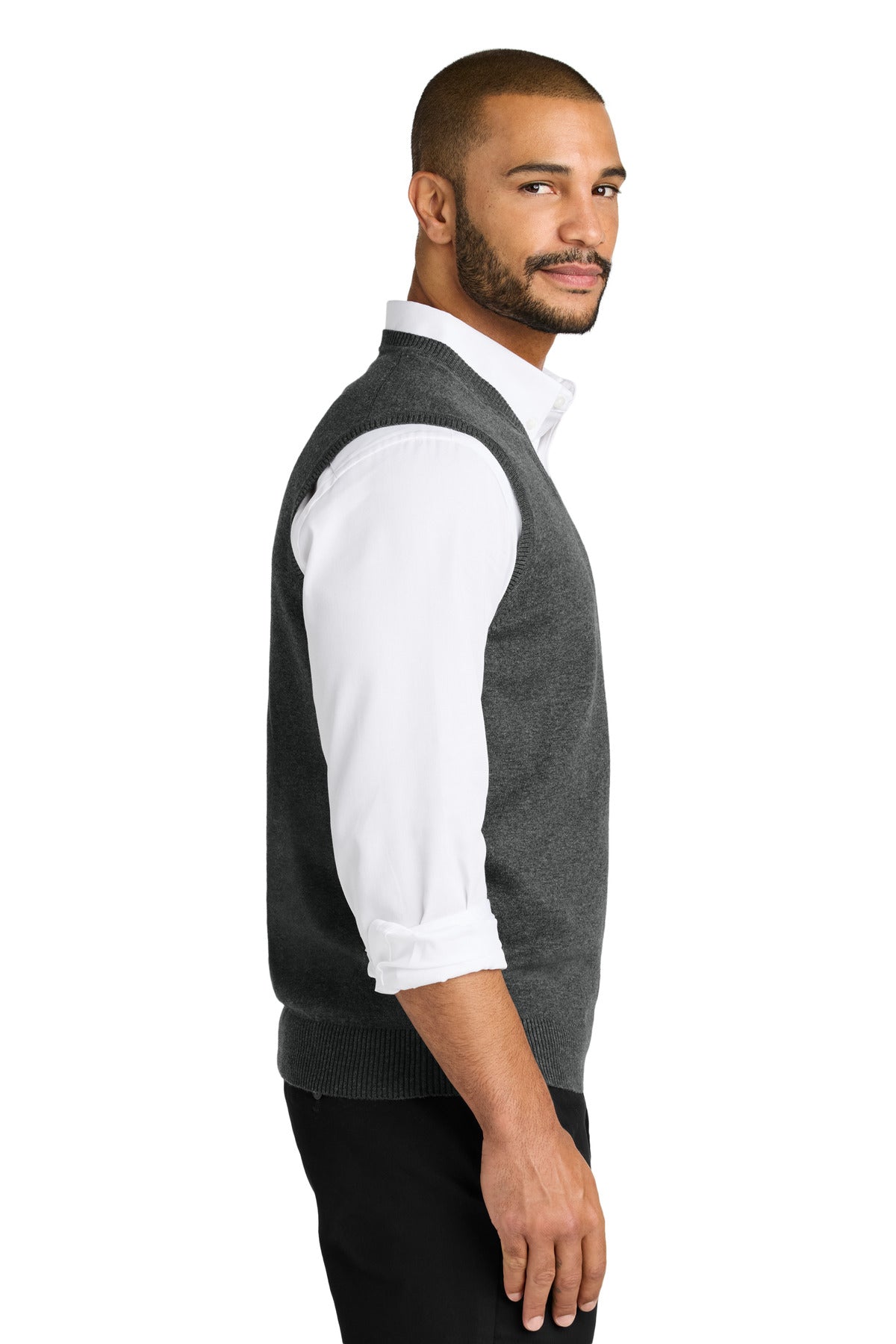 CharcoalHt Port Authority Easy Care Sweater Vest SW2860